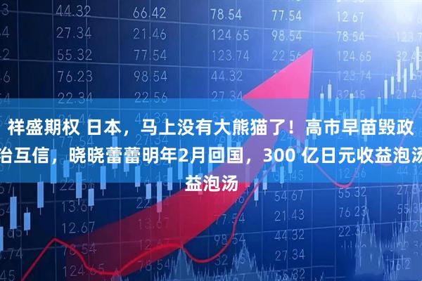 祥盛期权 日本，马上没有大熊猫了！高市早苗毁政治互信，晓晓蕾蕾明年2月回国，300 亿日元收益泡汤